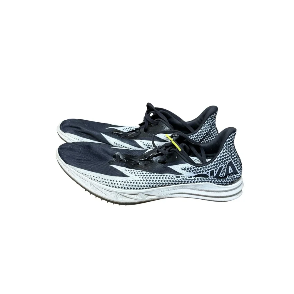 Hoka Men's Crescendo MD Black White Track Field Racing Spikes Size 13